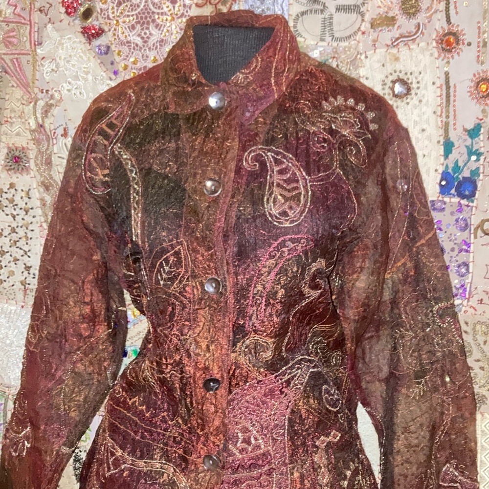 100% Polyester Decorated With Sparkling With Perc… - image 1